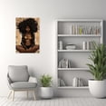 thumbnail image 4 of ZHONGYUTONG African American Canvas Afro Black Woman Wall Art African Picture Black Girl Painting Print for Bedroom Decor Framed (12.00" x 18.00"), 4 of 5