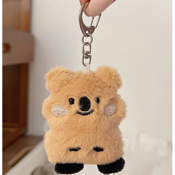 LLavero de Koala de peluche para niña, muñeco de peluche de imitación de piel de conejo, mochila esponjosa, colgante, 1/3 piezas