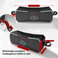 thumbnail image 4 of Off-Road Motorcycle Speakers 12V Wireless Stereo Audio System Handlebar Mount MP3 AUX-in USB FM No Charging Functio, 4 of 8