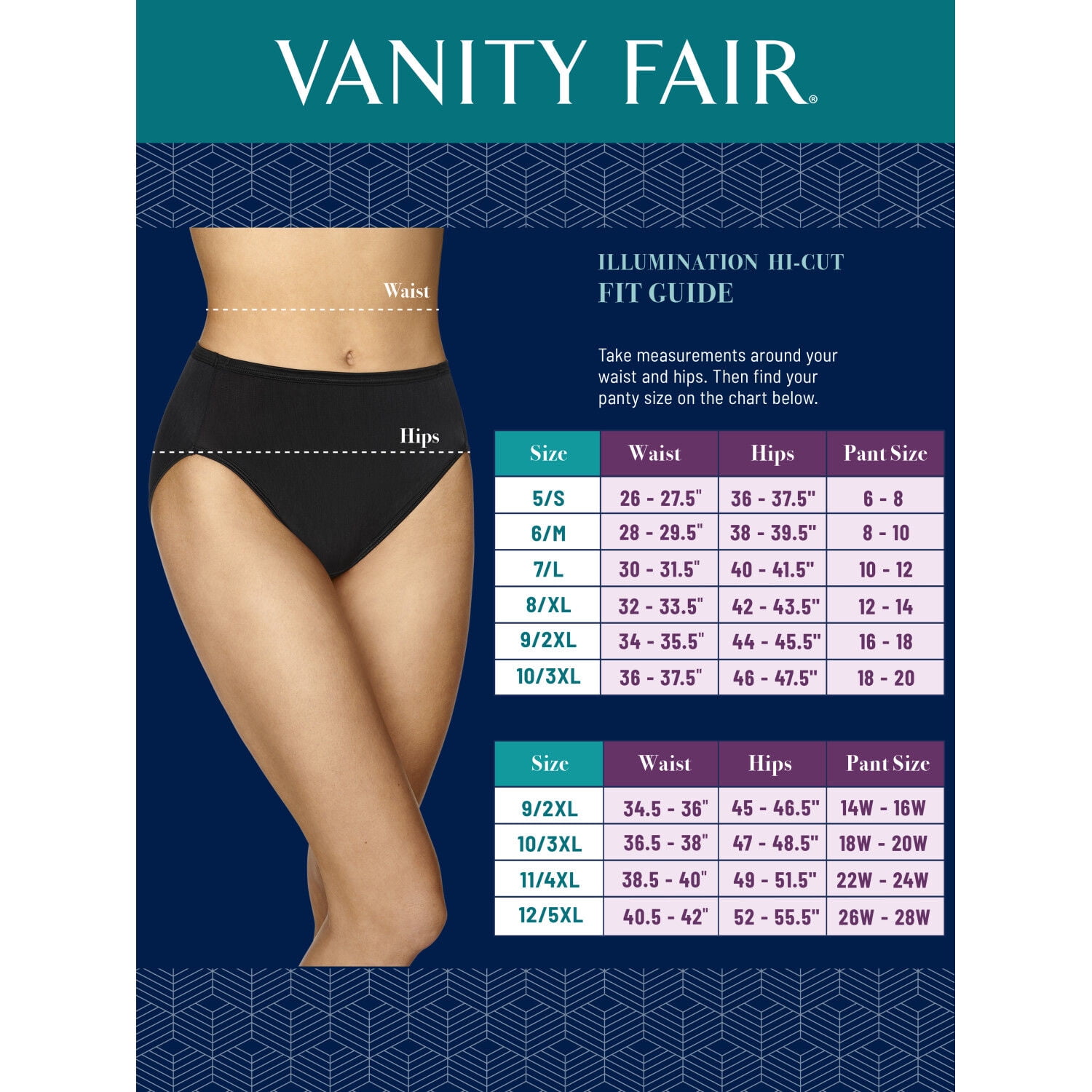 Vanity Fair Lingerie Women's Illumination Brief Panties, Silky Stretch Underwear, Multipacks, Sizes M - 3XL