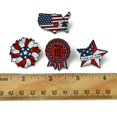 thumbnail image 5 of 4pcs 4 styles Enamel Pins Independence Day Zinc Alloy Brooch for Backpack Clothes Mixed color 28~32.5x20~30x1.3mm 1pc/style Alloy+Enamel, 5 of 7