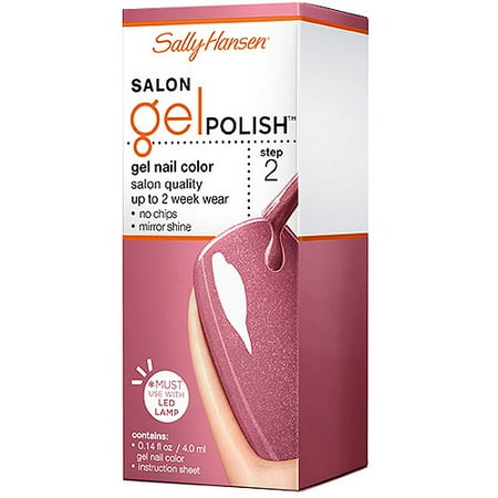 Sally Hansen Salon Gel Polish Nail Color, 0.14 fl oz, Raisin the Bar