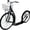Black, variant on Amish-Made Deluxe Kick Scooter Bike - 24" Front Wheel 20" Rear Wheel -Adult Size Black