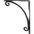 thumbnail image 4 of Ekena Millwork 2"W x 7 1/2"D x 10"H Legacy Wrought Iron Bracket, (Triple center brace), Antiqued Silver, 4 of 8