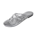 thumbnail image 2 of Women's Flip-Flops Summer Casual Outdoor Plus Size Beach Sandals Round Open Toe Flat Woven Slippers, 2 of 9