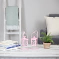 thumbnail image 4 of VERDUGO GIFT Iron Railroad Hanging Lantern Pair, Pink, 4 of 8