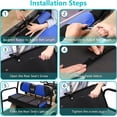 thumbnail image 2 of 10L0L Mesh Golf Cart Rear Seat Cover for Yamaha EZGO Club Car Blue Black - XS, 2 of 6