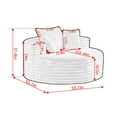 thumbnail image 3 of Comfy Cloud Round Accent Chair, Fluffy Barrel Chaise Lounge with Removable Cover, No Assembly Needed, 3 of 8
