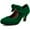Green, variant on LIURUIJIA Women's Casual & Dress Shoes Faux Velvet Kitten Heel Pumps, Black, Size 6.5