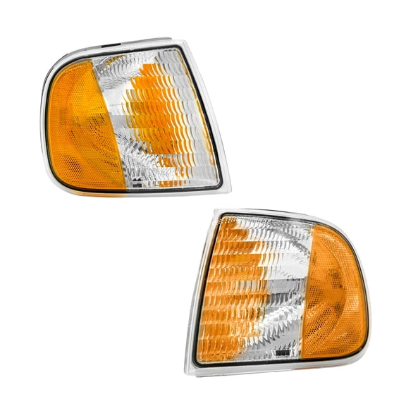Turn Signal Lamp for 1997-2003 Ford F-150 Without bulb(s) Headlight Assembly Pair Faros Delanteros