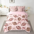 thumbnail image 2 of Castle Fairy Boys Girls Football Print Twin Bedding Sets 7-Piece,Kawaii Pink Ribbon Bow Bedding Comforter Set Microfiber,Sport Rugby Gamer Breathable Sheet Sets,Super Cozy Room Decor,Reversible, 2 of 8