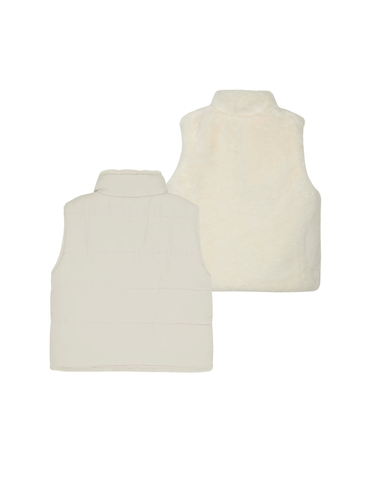 Wonder Nation Toddler Girl Reversible Faux Fur Vest, Sizes 12M-5T