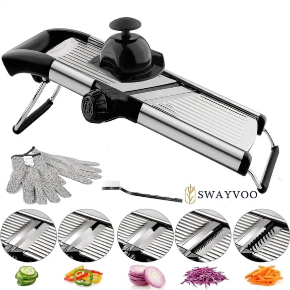 Swayvoo Stainelss Steel Mandoline Slicer Vegetable Chopper Potato Slicer
