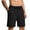 Black, variant on Shorts for Men 5 Inch Men's Jacquard Casual Shorts with Pocket, Drawstring Elastic Waist Loose Shorts, Summer Casual Versatile Shorts Daily Green-a S