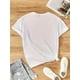 thumbnail image 4 of Vibrant Cartoon & Letter Print Relaxed Fit T-Shirt - Women's Activewear, Round Neck, Short Sleeve, Comfy Sports Tee for Casual Wear - Soft, Breathable, and Moisture-Wicking Fabric, 4 of 7