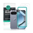 thumbnail image 1 of xixishop For Google Pixel 10 Pro 5G Screen Protector, 2 Pack 9H Hardness Tempered Glass[Military-Grade Protection],With 1Pc Camera Lens Protector,[Anti-Scratch][Anti-Shatter], 1 of 1