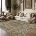 thumbnail image 3 of BERTHMEER 9'x12' Large Area Rugs for Living Room Bedroom Office Brown Vintage Non Slip Washable Farmhouse Dining Room Oriental Traditional Distressed Rugs, 3 of 8