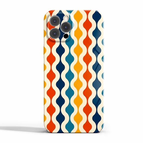 Retro Colorful Geometric Fabric Case Compatible with iPhone 14 Pro Max,Aesthetic Art Design Full Cover Protective Case