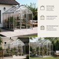 Walk-in Greenhouse, 6' X 6', Polycarbonate Panels, Aluminum Frame, Roof ...