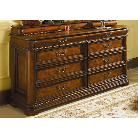 Napa 8 Drawer Master Dresser In Cherry Finish Walmart Com