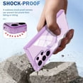 thumbnail image 5 of Dteck Built-in Screen Protector Case for Samsung Galaxy S24 Ultra,Compatible with Mag-Safe Slim TPU+PC Full-Body Stylish Shockproof Protective Transparent Cover,Lightpurple, 5 of 7