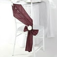 thumbnail image 5 of BalsaCircle 5 Burgundy Accordion Crinkle Taffeta Chair Sashes Wedding, 5 of 8