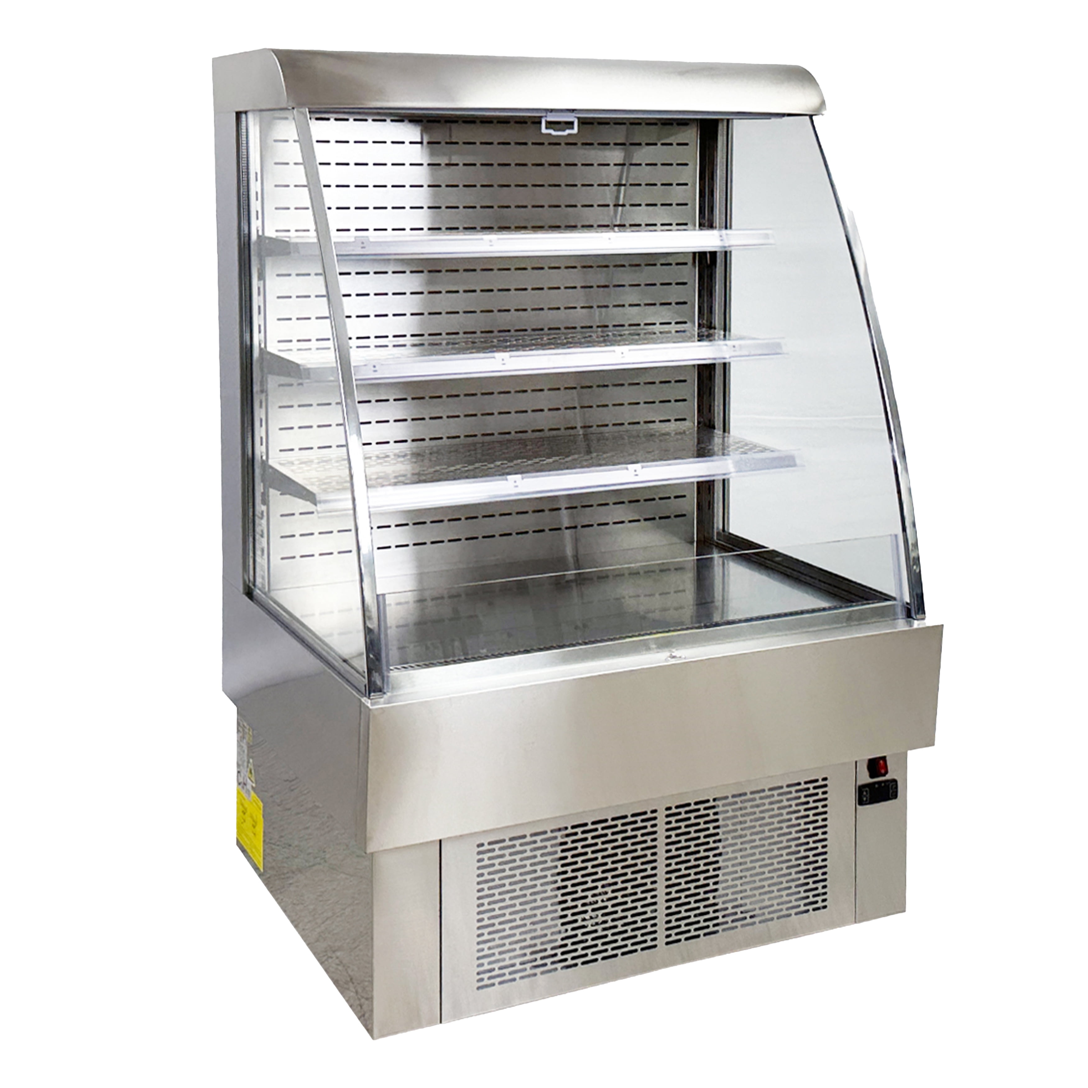 40 in. Open Air Merchandiser Commercial Grab Go Refrigerator in Stainless Steel 13.4 Cu.Ft. Auto Defrost 39.5''Wx35''Dx59.6''H