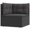thumbnail image 4 of vidaXL 8 Piece Patio Lounge Set with Cushions Black Poly Rattan, 4 of 8