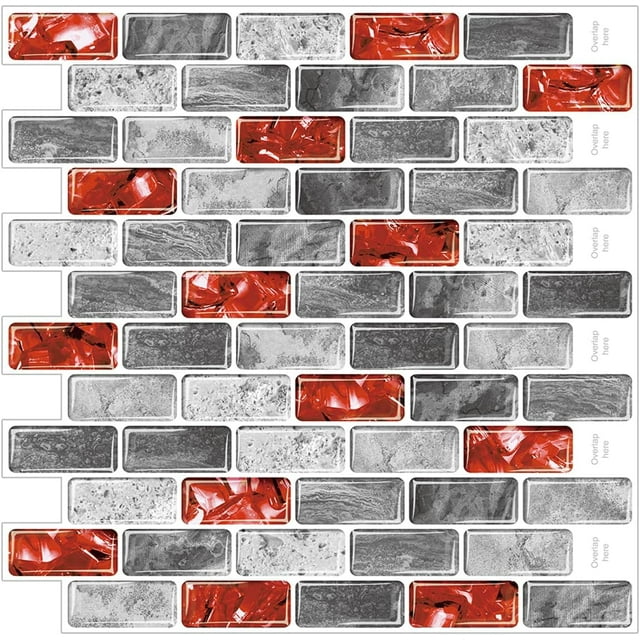 Protector contra salpicaduras de mármol para cocina, 10 hojas adhesivas para salpicaduras para baño, protector contra salpicaduras de cocina autoadhesivo grande, azulejos decorativos con apariencia d