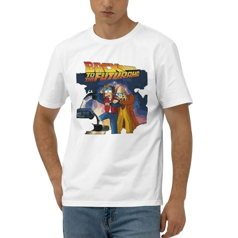 Back To The Future Futurama Official Summer Crew Neck Tops Casual Sleeves T-Shirts X-Large White - Walmart.com