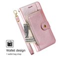 thumbnail image 4 of For Xiaomi Redmi Note 13 4G Wallet Case Zipper Pocket Shock-Absorbent Phone Cover - Rose Gold, 4 of 5
