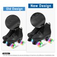 thumbnail image 3 of Wiwiy Roller Skates for Women and Men, Derby Roller Skates for Outdoor Indoor, Adjustable Four Shiny Wheel Roller Skates, 3 of 7