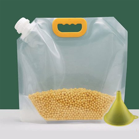 WarmthandFish Grain Moisture-Proof Sealed Bag  10 Pcs Transparent Grain Storage Suction Bags  Resealable Airtight Smell Proof Packaging Baggies  Stand Up Food Storage Pouches (2.5L)
