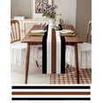 thumbnail image 5 of Table Runner Boho Stripe Table Decoration for Kitchen Dinning Bohemian Brown Black White Table Decoration for Indoor Outdoor Party Wedding Decor 13x72inch, 5 of 7