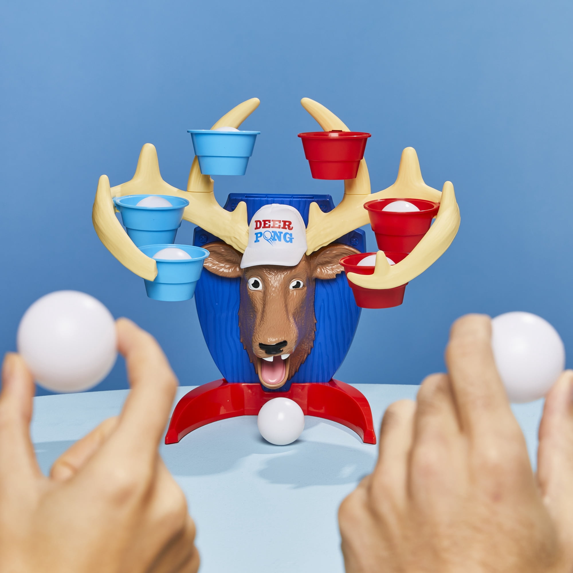 Deer Pong America Family Game, Electronic Talking Deer Head Game with Music, Fun Summer Activities for Kids & Families, Ages 8+
