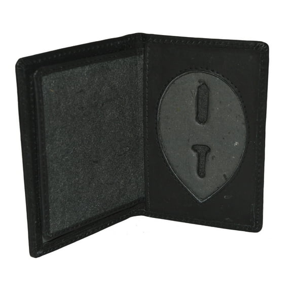 Poice Badge Id holder Bifold wallet with Badge protection flap.