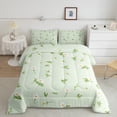 thumbnail image 1 of YST Green Daisy Bedding King Size 3Pcs Nature Floral Comforter Set Daisy Flower Bedding Comforter Sets, 1 of 5