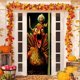 thumbnail image 4 of Cubierta para puerta de Acción de Gracias | Decoración navideña para puerta, pared o mesa | Pancarta de tela de poliéster de 89 x 180 cm para decoración del hogar y fiestas., 4 of 6