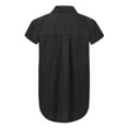 thumbnail image 4 of Aloohaidyvio Tops for Women,Women Casual Solid Short Sleeve Turn Down Collar Pockets Buttons Shirt Tops, 4 of 5