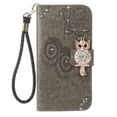 thumbnail image 2 of iPhone 6S Plus, iPhone 6 Plus Case, Allytech PU Leather Cute Shiny Owl Protective Kickstand Folio Flip Cards & Cash Slots Pouch Anti-Slip Wallet Case Cover for Apple iPhone 6S Plus / 6 Plus, Gray, 2 of 7