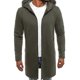 thumbnail image 1 of Men Zipper Hooded Long Jacket Hoodie, 1 of 3