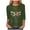 Dark Green, variant on 3/4 Sleeve Shirts for Women Crew Neck Dragonfly Graphic Blouse Cute Boho Casual Cottagecore Tops Plus Size Funny Tees Dark Green for Size XL