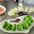 thumbnail image 3 of Juego de servir patatas fritas y salsa, bandeja dividida para servir, platos para sushi con sección para salsas, bandeja para servir quesos, para dumplings, aperitivos, tacos y sushi., 3 of 8