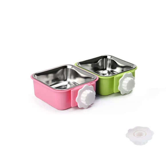 Cuenco para perros Crate Maylove-US extraíble de acero inoxidable