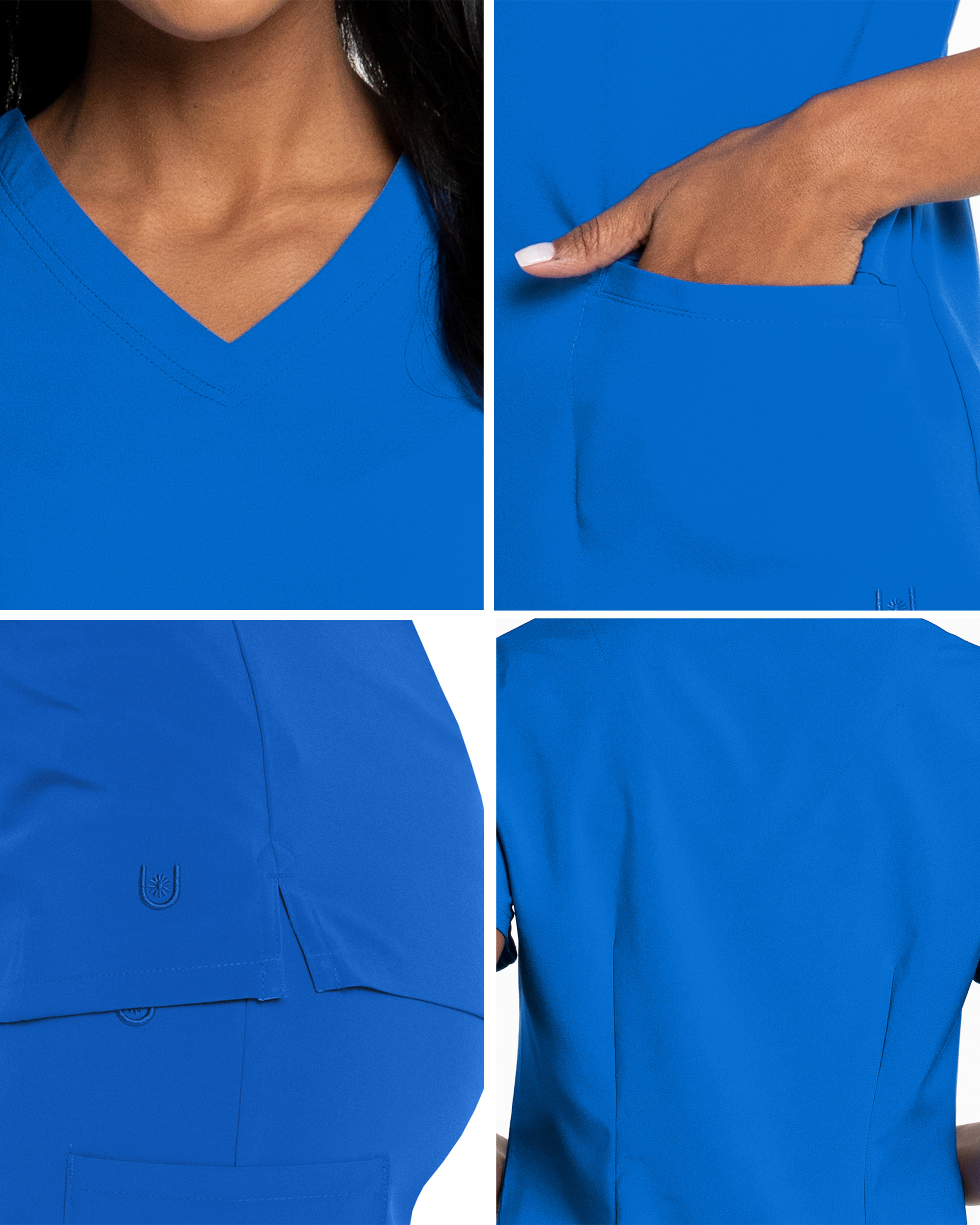 Urbane Performance Tailored Fit Super Stretch 3-Pocket Scrub Top for Women  9015 