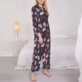 thumbnail image 3 of Saiise Breast Cancer Awareness1 Pattern Women's Long-Sleeved Pajama Set Button Front Sleepwear with Pockets Lounge Set for Home Relax Nightwear-Medium, 3 of 7
