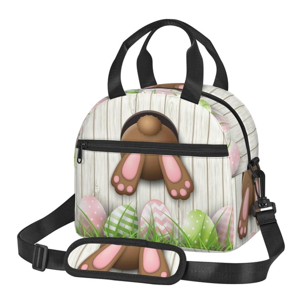Easygdp Brown Bunny Caja de Almuerzo para Mujeres y Hombres, Bolsa de Almuerzo Insulada, Bolsas Reutilizables Impermeables para Viajes, Trabajo y Picnics