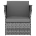 thumbnail image 2 of vidaXL Garden Chair with Stool Poly Rattan Anthracite, 2 of 5