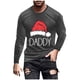 thumbnail image 2 of Blusas y camisas de manga larga y cuello redondo para hombre, informales, con estampado navideño, deportivas, de poliéster., 2 of 5