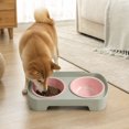 thumbnail image 5 of Double Bowl Pet Feeder 350ml Each Stays in Place for Cats and Small Dogs, Tilted Height Neck Care Removable Bowls, Stable Easy Clean Daily Feeding Station Indoor Gift, 5 of 7